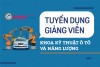 Giáo viên giảng dạy tại Khoa Công nghệ kỹ thuật Ô tô - Hạn nộp hồ sơ: 30/10/2020